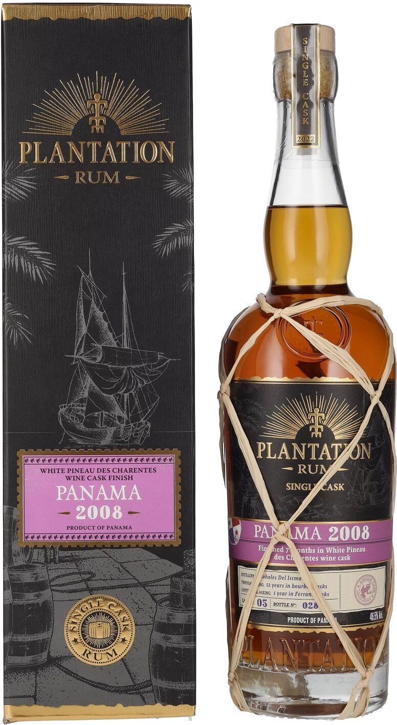 Plantation Rum PANAMA Single Cask White Pineau des Charentes Finish 2008 46,5% Vol. 0,7l in Geschenkbox