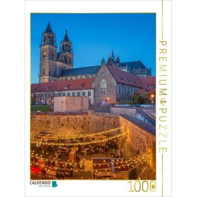 CALVENDO Puzzle Magdeburg - Wintermarkt in der Bastion Cleve | 1000 Teile Lege-Größe 64x48cm Foto-Puzzle für glückliche Stunden