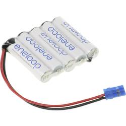 Panasonic eneloop Reihe F1x5 Akkupack 5x Micro (AAA) Kabel, Stecker NiMH 6 V 750 mAh 126247
