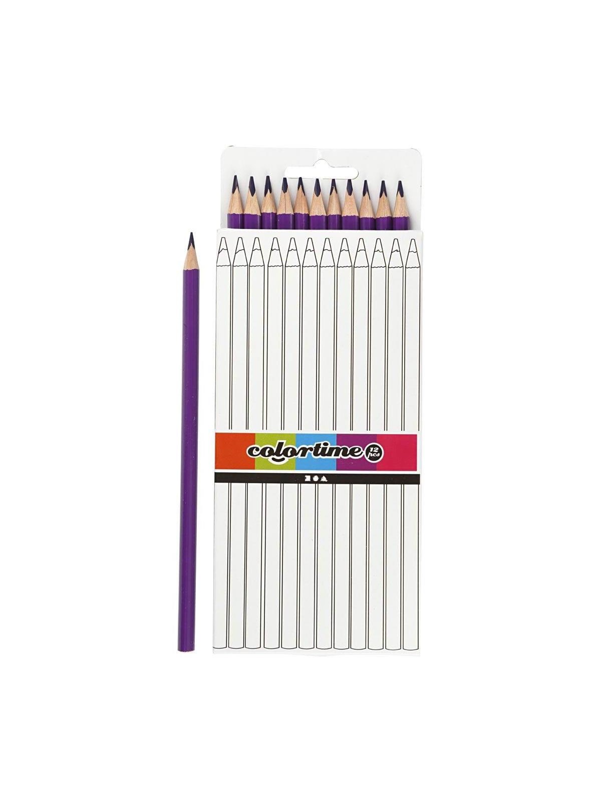 Creativ Company Colortime colouring pencils - Purple 12pcs.