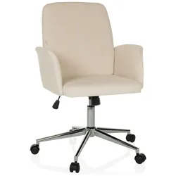Bürostuhl / Drehstuhl / Schalenstuhl SOLAO CORD Stoff beige hjh OFFICE