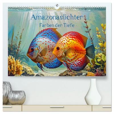 Amazonaslichter. Farben der Tiefe (hochwertiger Premium Wandkalender 2026 DIN A2 quer), Kunstdruck in Hochglanz