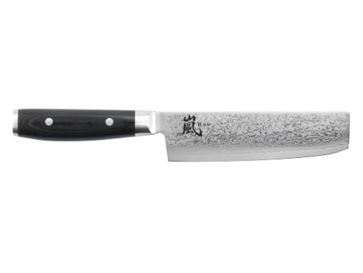 Yaxell Damastmesser Ran 69 Nakiri-Gemüsemesser - 16,5 cm Klinge - Mikarta Griff