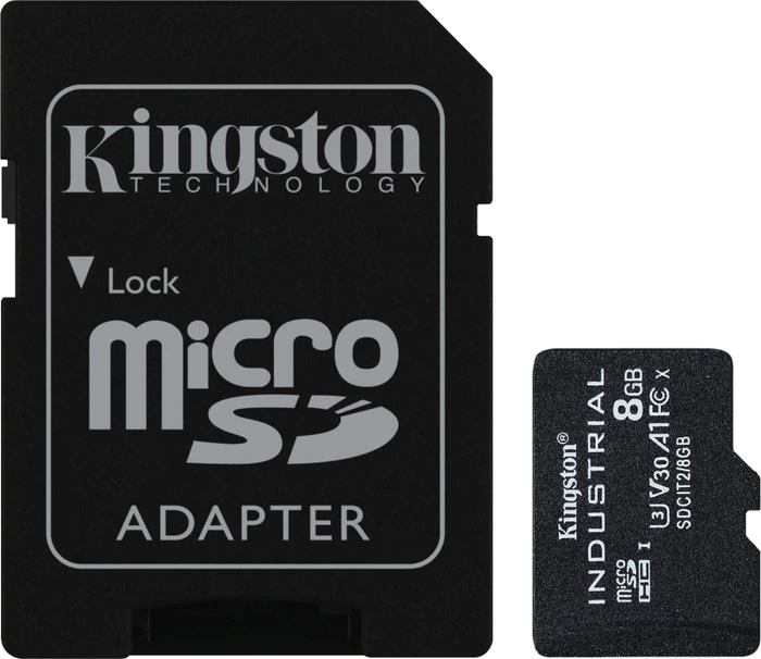 Kingston MicroSDHC 8GB Industrial + SD-Adapter