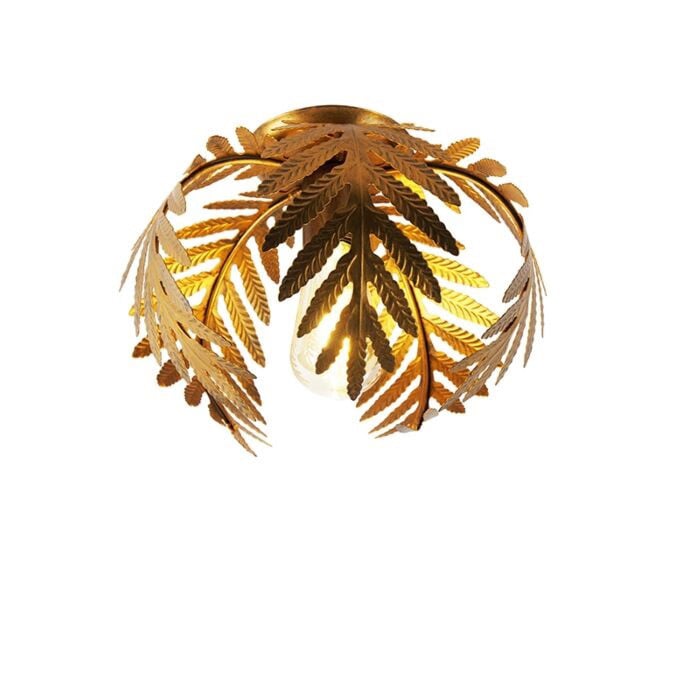 Qazqa Botanica Vintage Smart Plafondlamp Goud - Diameter: 24 cm