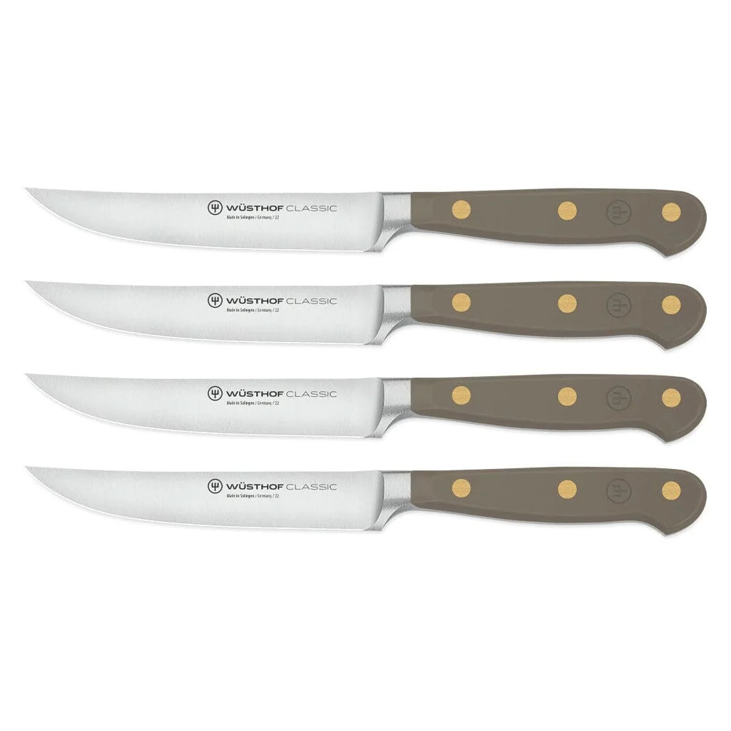 Wusthof Classic Steakmessenset 4-delig Velvet Oyster Grijs