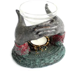 Antique Buddha - Offering Hands Oil Burner