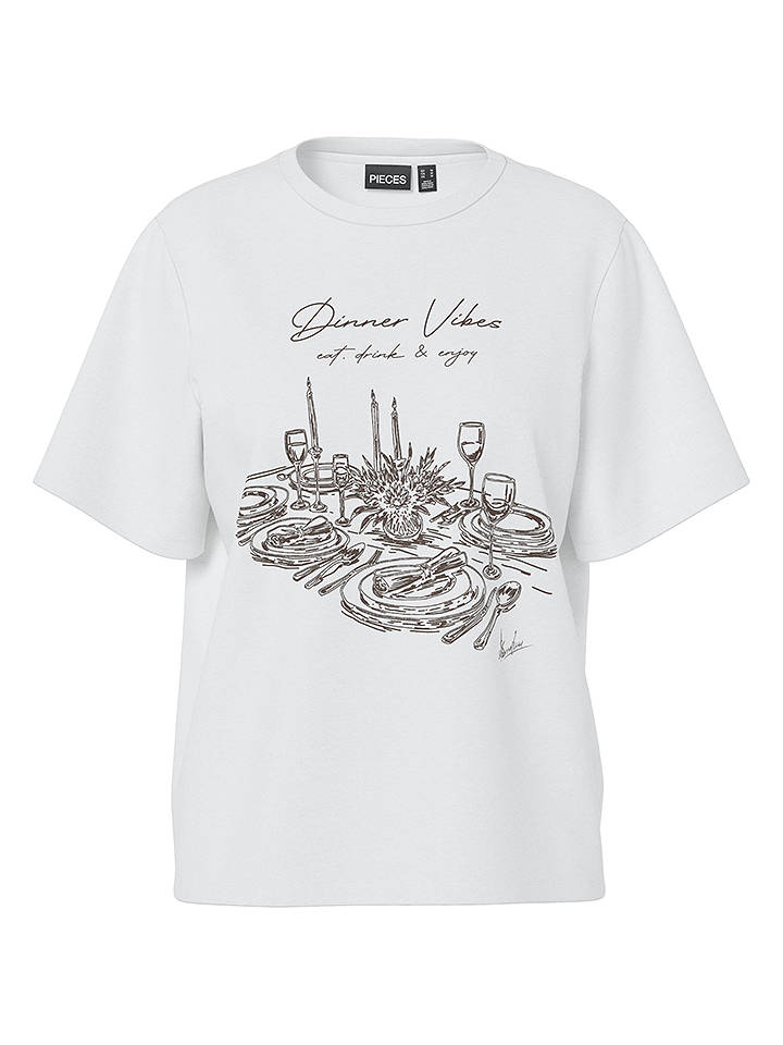 Pieces Shirt in Weiß - XS