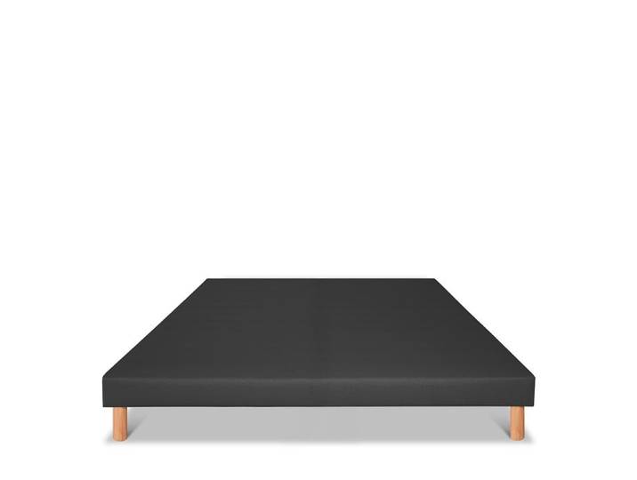 Sommier tapissier Tissu Capucine 140x190 cm - Gris