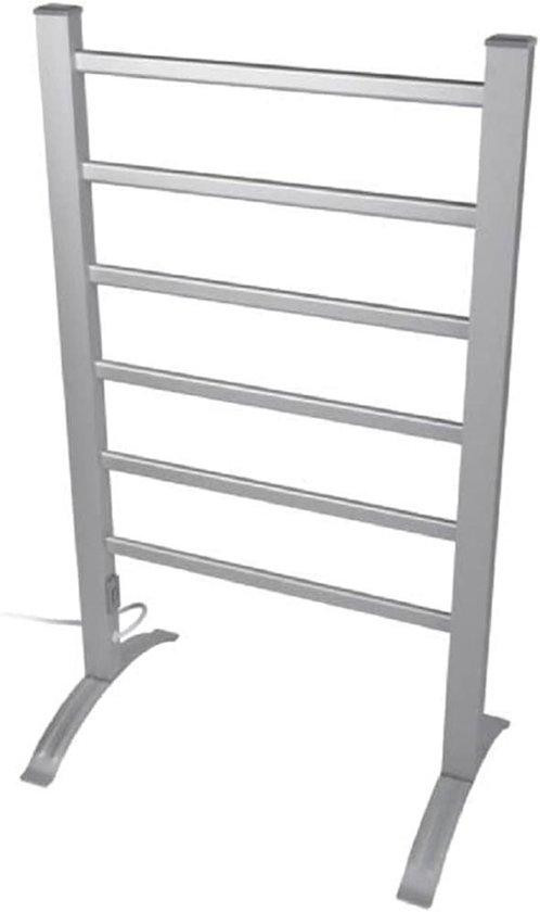 Dirt Devil Elektrisch Droogrek - Verwarmd Handdoekrek met 6 Stokken - Aluminium Grijs