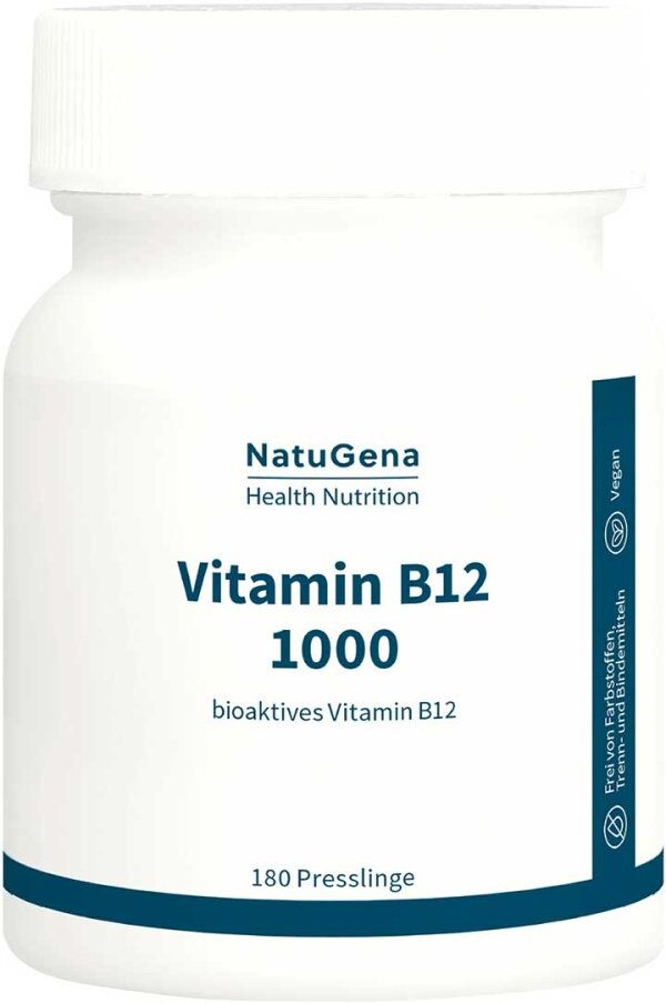 NatuGena Vitamin B12 1000 Methylcobalamin Bioaktiv Vegan 180stk