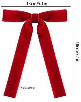 Fusion Finds Vintage Velvet Bows, DIY Christmas Tree Decoration, Ribbon Bow Cable Tie, Gift Wrapping Christmas Decorations red