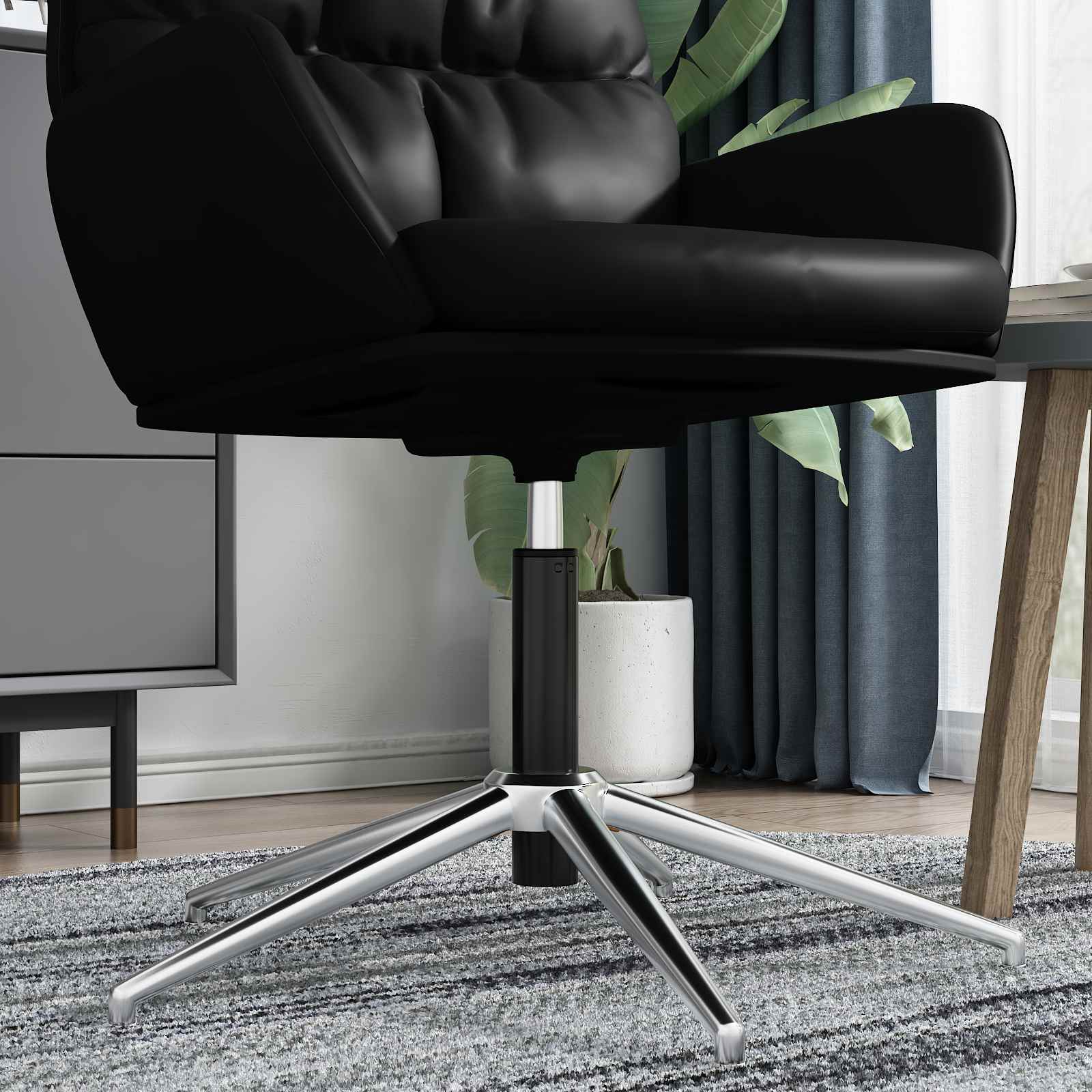 vidaXL Cylindre à gaz de chaise de bureau Noir 15,5 cm Fer