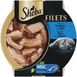 Sheba Filets mit Huhn & Thunfisch 16x60 g