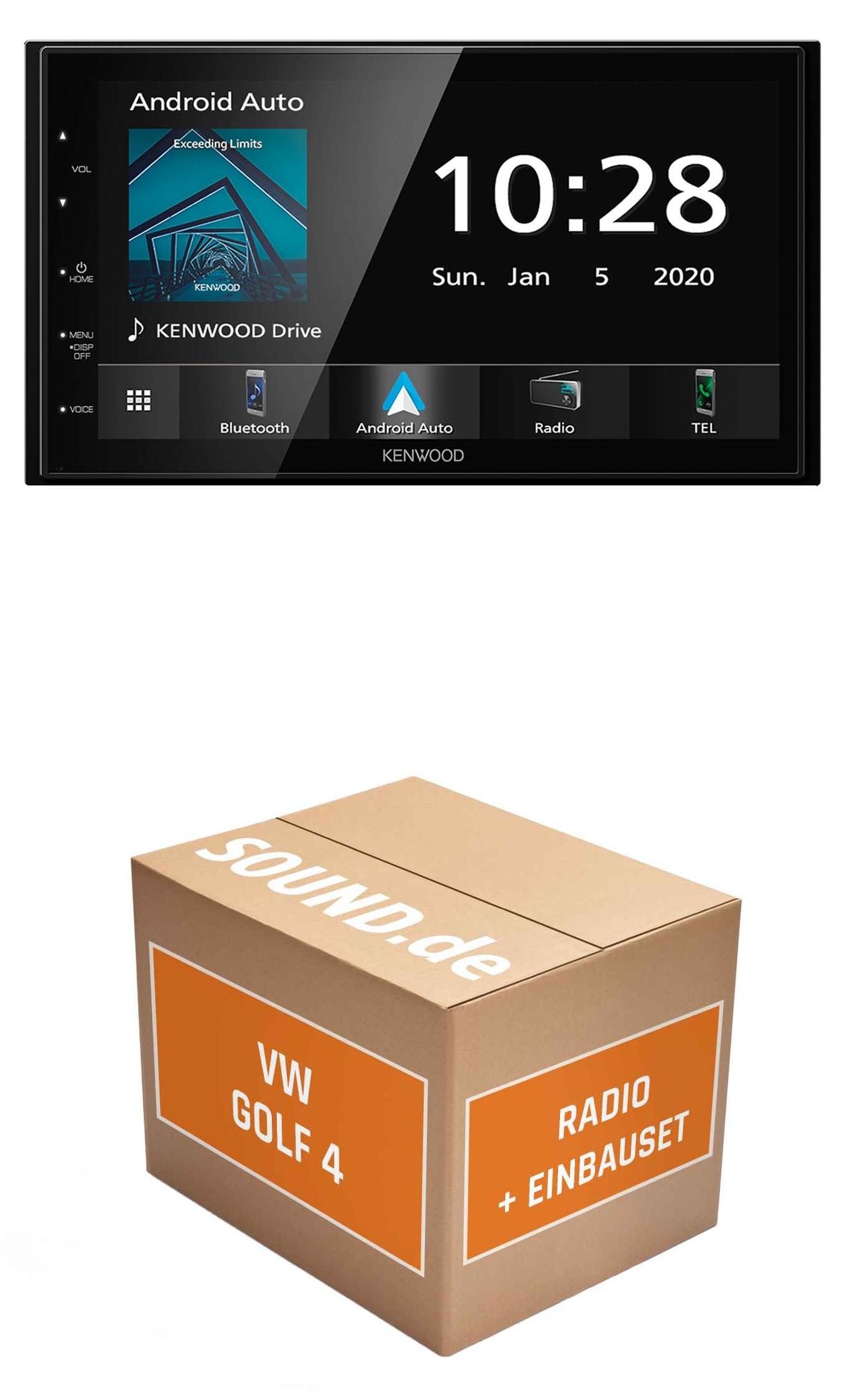 Autoradio Einbaupaket Kenwood DMX5020BTS passend für VW Golf IV mit Delta6 Radio | Apple CarPlay Android Auto