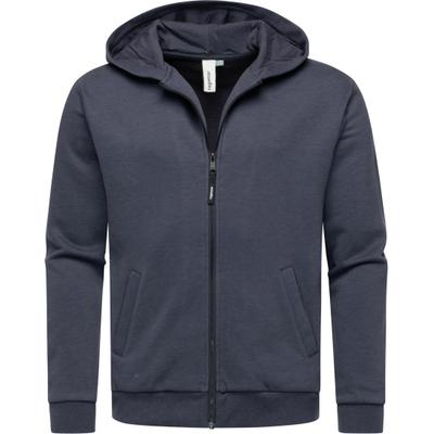 Sweatjacke RAGWEAR "Natten", Herren, Gr. M (50), grau (navy), Material: 70% Baumwolle, 30% Polyester, Basic, lässig geschnitten hüftbedeckend, hoch geschlossener Ausschnitt, Ärmel ohne Ärmelschlitz Bündchen, Sweatjacken Sweatjacke, Weiche Herren...