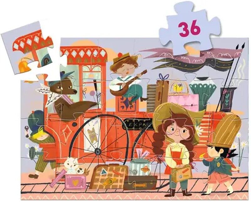 Puzzle silhouette Le voyage de Mia 36 pcs - Djeco