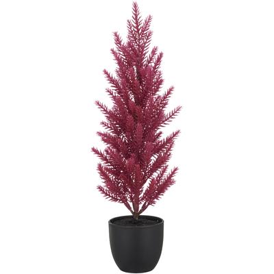 Winterliche Kunstpflanze CREATIV GREEN "Fichtenbäumchen", rot (pink), H:38cm, Kunststoff, Kunstpflanzen, in außergewöhnlicher Farbe
