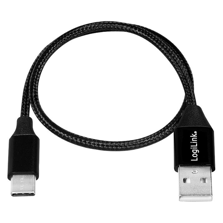 LogiLink USB C - USB A (0.30 m, USB 2.0, 5 W) (CU0139)