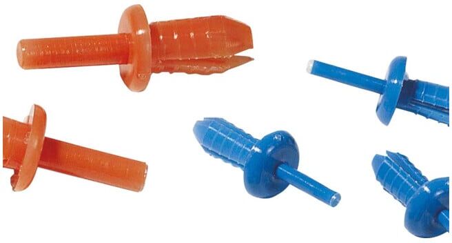 HellermannTyton Rivet à expansion 3,8-4,2 mm PA6 bleu HTWD-R4 (181-42400)