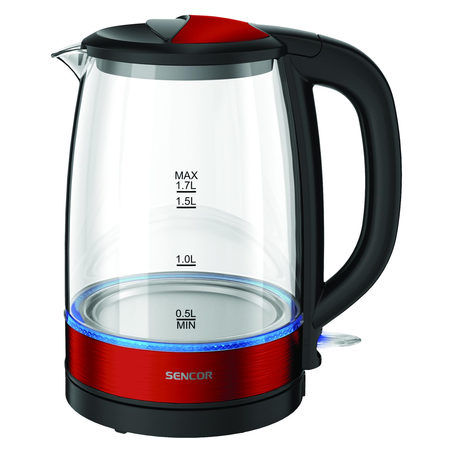 Sencor SWK 7401RD rot / Wasserkocher / 2200W / 1,7L (1.70 l) (8590669351718)