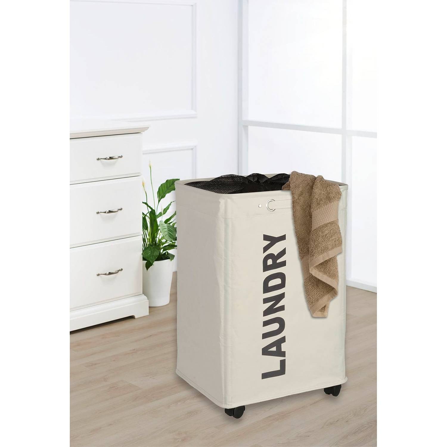 home24 Wasmand beige B: 40 cm, D: 60 cm, H: 33 cm