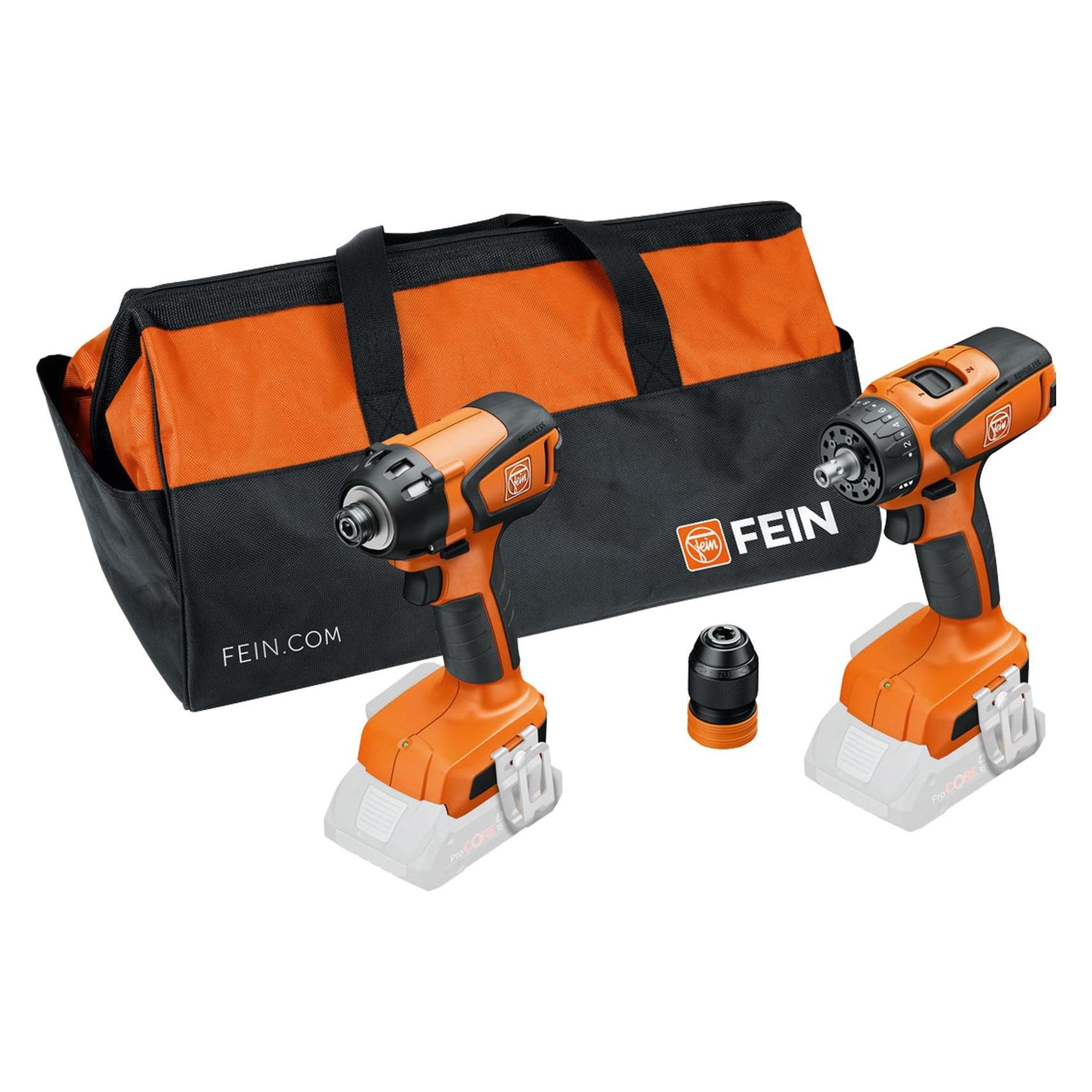 Fein Vorteils-Combo Akku: Akku-Schlagschrauber ASCD 18-200 W4 & Akku-Bohrschrauber ASCM 18 QSW Solo (Bohrschrauber, Schlagschrauber) (99100000835)