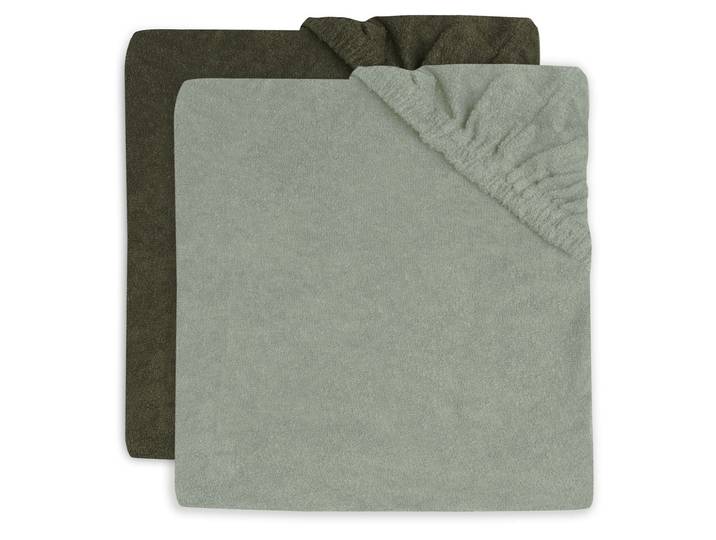 Wickelkissenbezug Frottee Ash Green Leaf 2er Pack