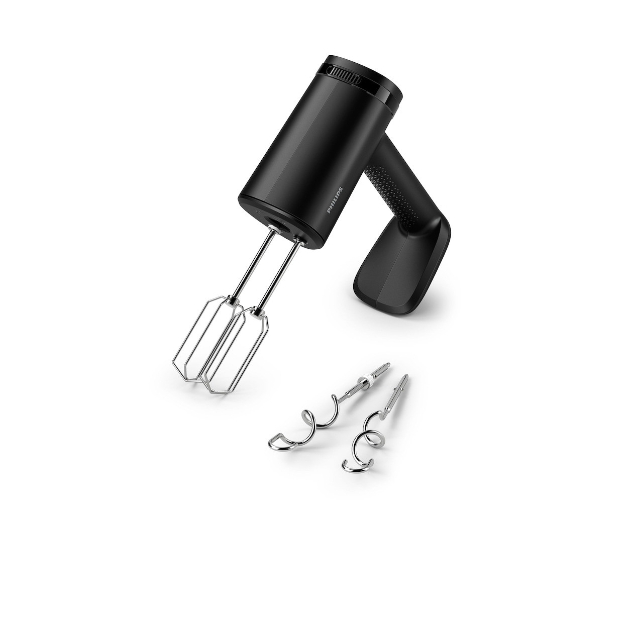 Philips Handmixer Serie 5000 HR3781/00, Zwart, 5 Snelheidsstanden met Turbofunctie en Deeghaak
