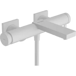 hansgrohe Tecturis E Einhebel-Wannenmischer, 2 Verbraucher, Ausladung 213mm, Aufputz, 73420700, Farbe: Weiß Matt
