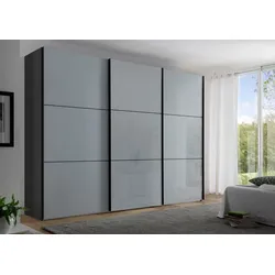Staud Schwebetürenschrank Includo-Glas 298 x 222 cm Glas Grau Hellgrau
