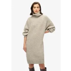 Superdry für Damen. W8011763A Beigefarbenes, klobiges Kleid (M), Lässig, Acryl, Langarm