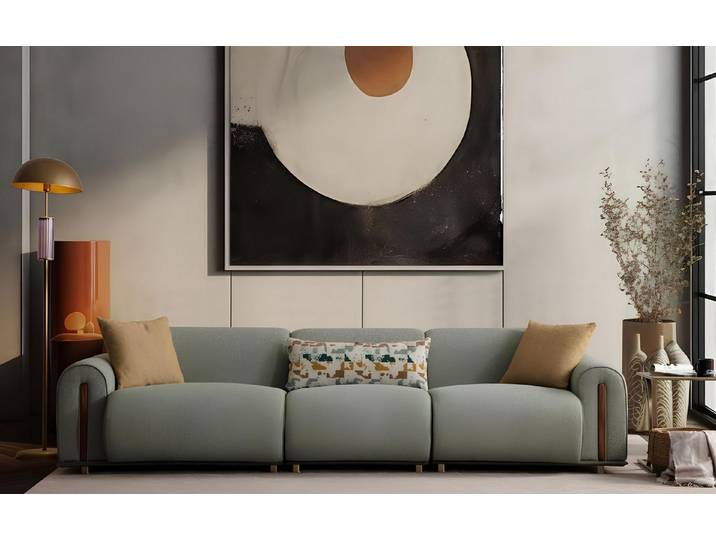 JVmoebel Polstergarnitur Luxuriöses grünes Designer-Sofa für elegantes Wohnen, (4 Sitzer Sofa), Made in Europa