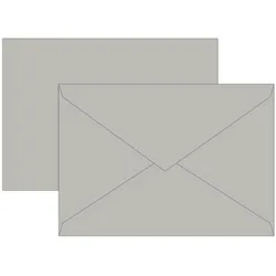 5x Brunnen, Briefumschlag, Briefumschläge C5 Nassklebung 80g/qm grau VE=10 Stück (C5, 10x)