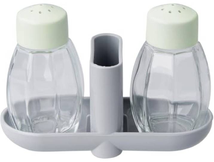 FACKELMANN 33040 zoutvaatje, peperstrooier, menage, bio-kunststof/glas