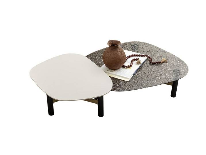 JVmoebel Couchtisch Elegantes Couchtisch-Set aus Holz und Glas in warmem Braun (Set, Couchtisch Holz, Couchtisch Glas), Made in Europe