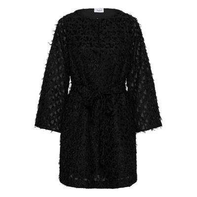 Midikleid SAINT TROPEZ "Saint Tropez Kleid UswaSZ", Damen, Gr. XL, Normalgrößen, schwarz, Kleider Midikleid
