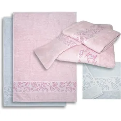 Dyckhoff Kinderfrottierserie 'Toys' # (Farbe: Rosé / Größe: Waschhandschuh 16 x 21 cm)