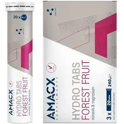 AMACX Brausetabletten Hydro Tabs Forest Fruit | 3 Röhrchen Box