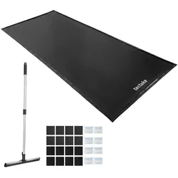 TecTake GmbH tectake Garagenbodenmatte, rutschfest, wasserdicht, 5x2,4 m, schwarz, mit Abzieher, Garage Bodenmatte