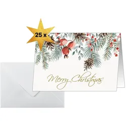 Sigel, Grusskarte + Briefpapier, Weihnachtskarten (25 Stk.)