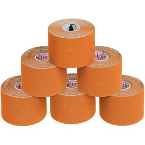 Alpidex Kinesio-Tape BB-Sport Set, orange, 5m x 5cm, wasserfest, elastisch, 6 Stück