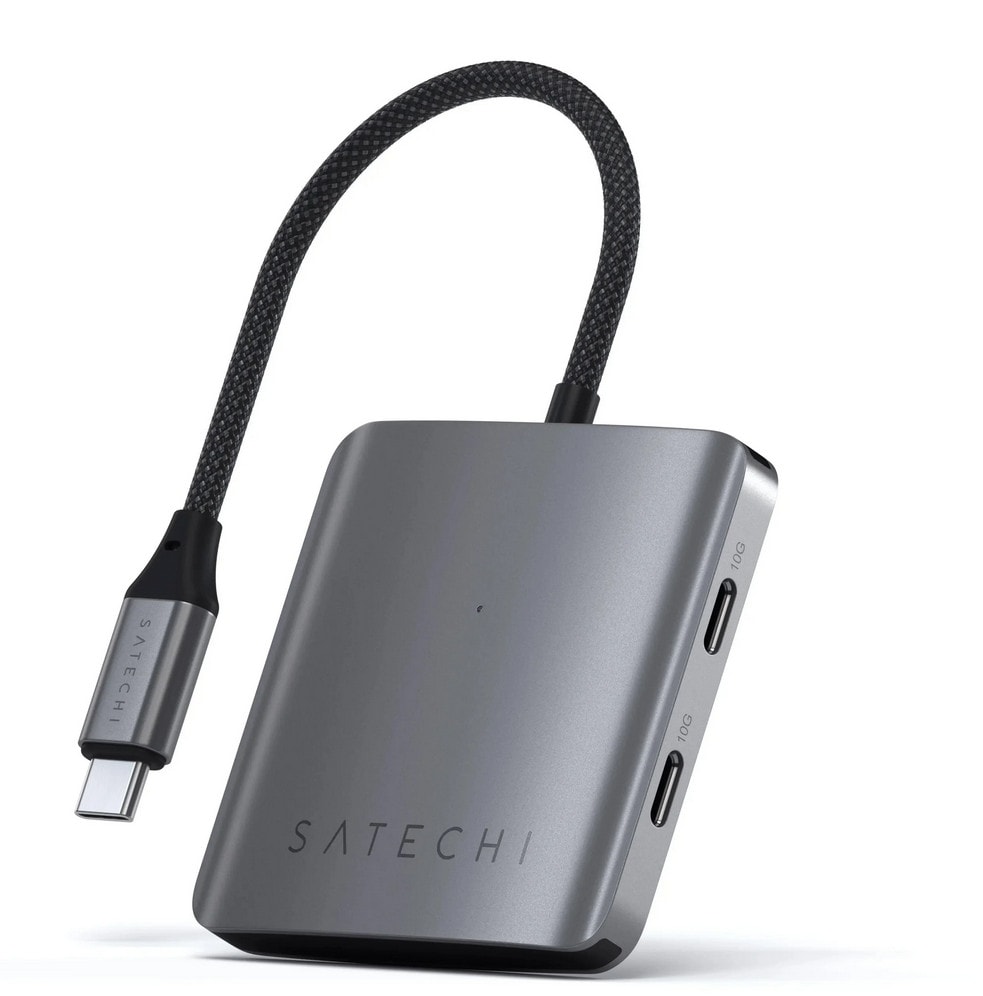 Satechi USB-C PD (1x 75W) 4-Port Hub Space Grau