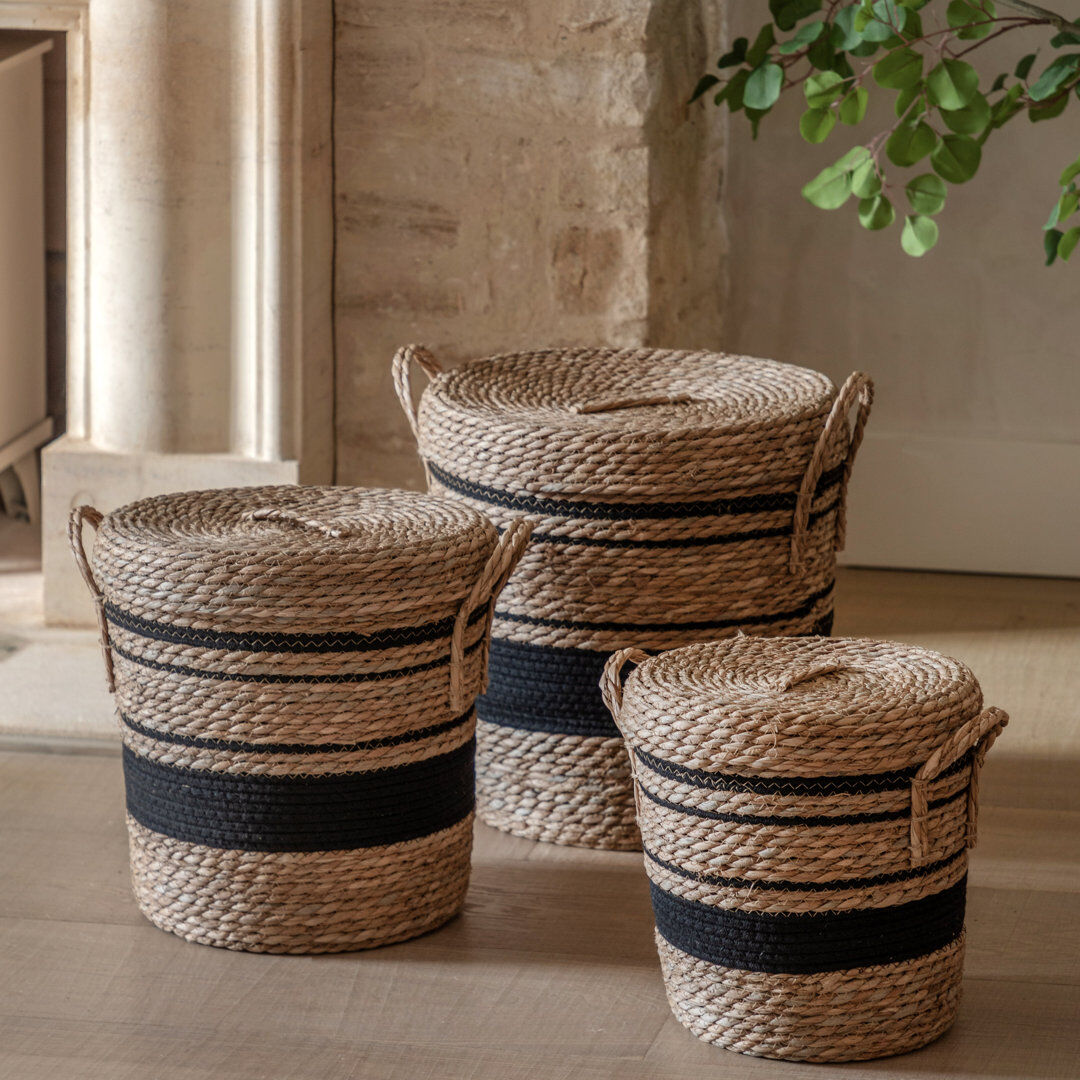 Brambly Cottage Water Hyacinth Decorative Basket Natural 4.5L