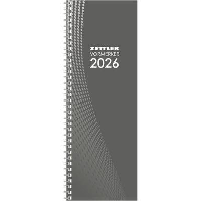 ZETTLER Vormerkbuch 709 10,5x29,7cm 1 Woche/2 Seite schwarz 2026
