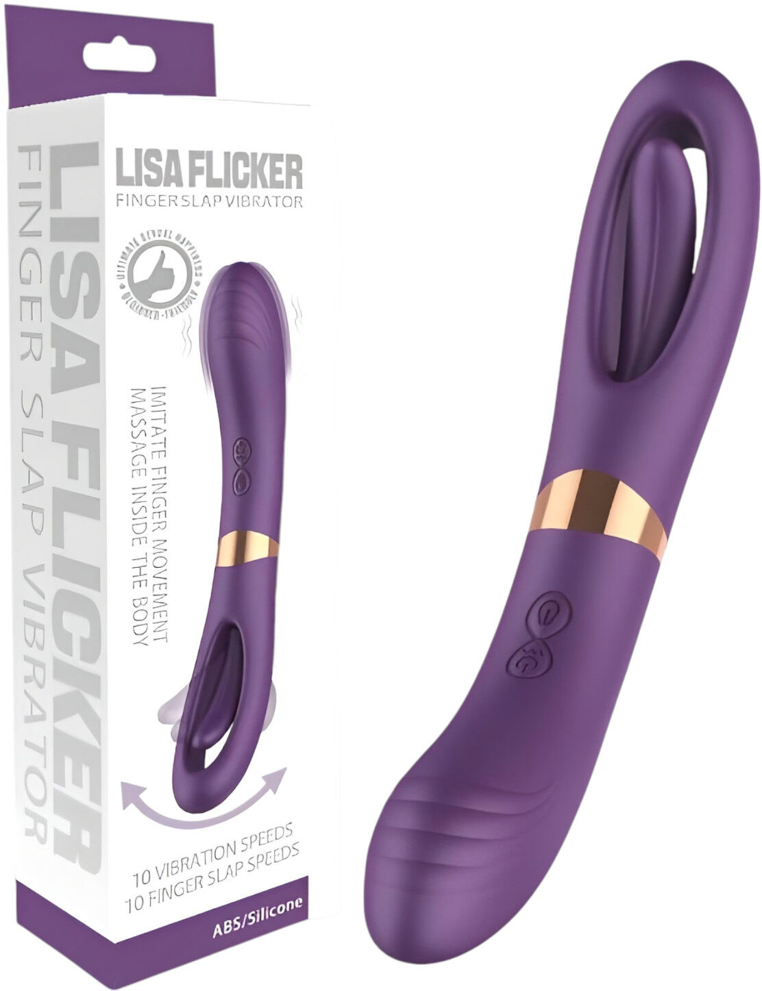 Funny Me Dual - Rechargeable 2-in-1 Tongue Vibrator (Purple)