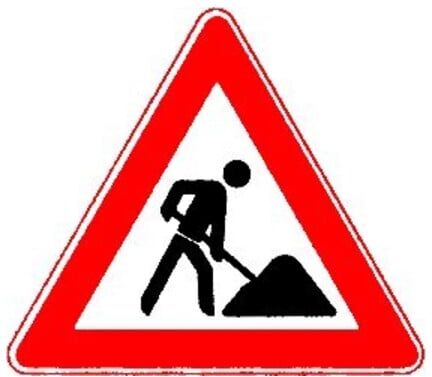 VKZ.123 Dreieck 900mm Baustelle RAL-Gütezeichen Folie RA1 ; ADCO (4251783601847)