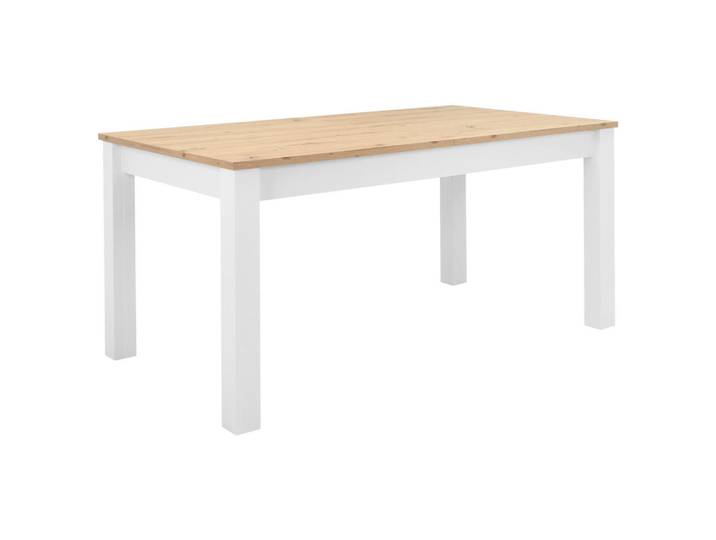 P & B Esstisch, Weiss, Eichefarben, Holzwerkstoff, rechteckig, eckig, 90x75x160 cm, ausziehbar, Esszimmer, Esstische, Esstische ausziehbar
