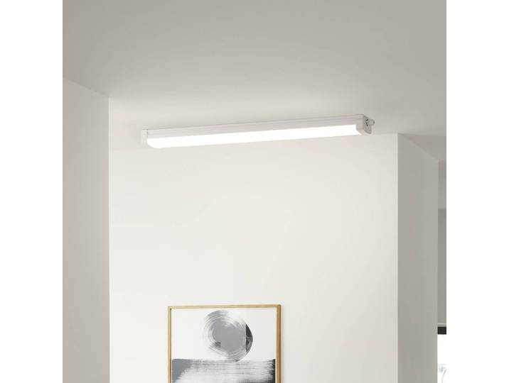Nordlux LED-Sensor-Lichtleiste Burbank IP65 Kunststoff, 90cm, 4.000K, weiß / opal, für Flurbereich, Kunststoff, Lichtleiste