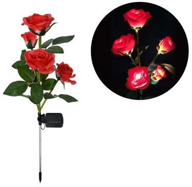 Uplift Picks Solar Rose Flower Garden Lights For Romantic Lawn Pathway Decor Ambiance red